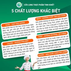 Combo Giò Chả Ngon Cửu Long: Chả Chiên (1KG), Chả Mọc Nấm Hương (0.5KG) - Giao Nóng, Ăn Sạch, Chuẩn ISO 22000