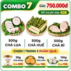 Combo Giò Chả Ngon Cửu Long 1.5kg –  Hương Vị Truyền Thống, Làm Mới Mỗi Ngày