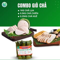 Combo Giò Chả Ngon Cửu Long: Chả Lụa (1KG), Chả Chiên (0.5KG), Chả Huế (0.25KG) - Không Túi Nilon, Giao Nóng Mỗi Ngày