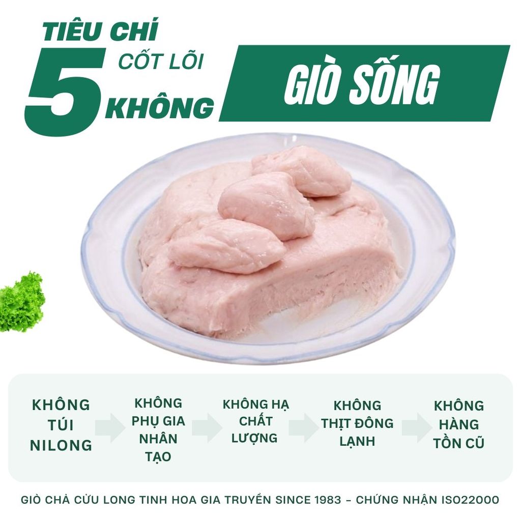 Combo Giò Chả Ngon Cửu Long: Chả Lụa (0.5KG), Chả Bì (0.5KG), Chả Chiên (0.5KG) - Không Phụ Gia Nhân Tạo