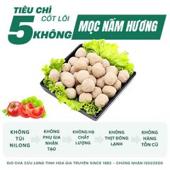 Combo Giò Chả Ngon Cửu Long: Chả Chiên (1KG), Chả Mọc Nấm Hương (0.5KG) - Giao Nóng, Ăn Sạch, Chuẩn ISO 22000