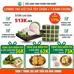 Combo Bánh Chưng + Giò Chả 1kg – Giao Nóng Trong Ngày, Tiết Kiệm