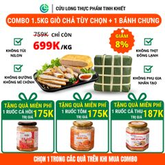 Combo Giò Chả Sạch 1.5kg + Bánh Chưng 1kg – Giao Nóng Mỗi Ngày