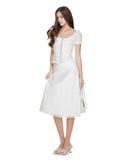  White Powder Lace silky skirt 