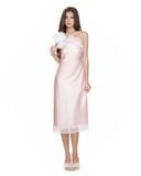  Sweetling Blush lace silky dress 