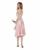  Rose Powder Lace silky skirt 