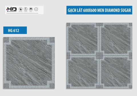  GẠCH LÁT SÂN VƯỜN 600X600 MEN DIAMOND SUGAR – MẪU HG612 