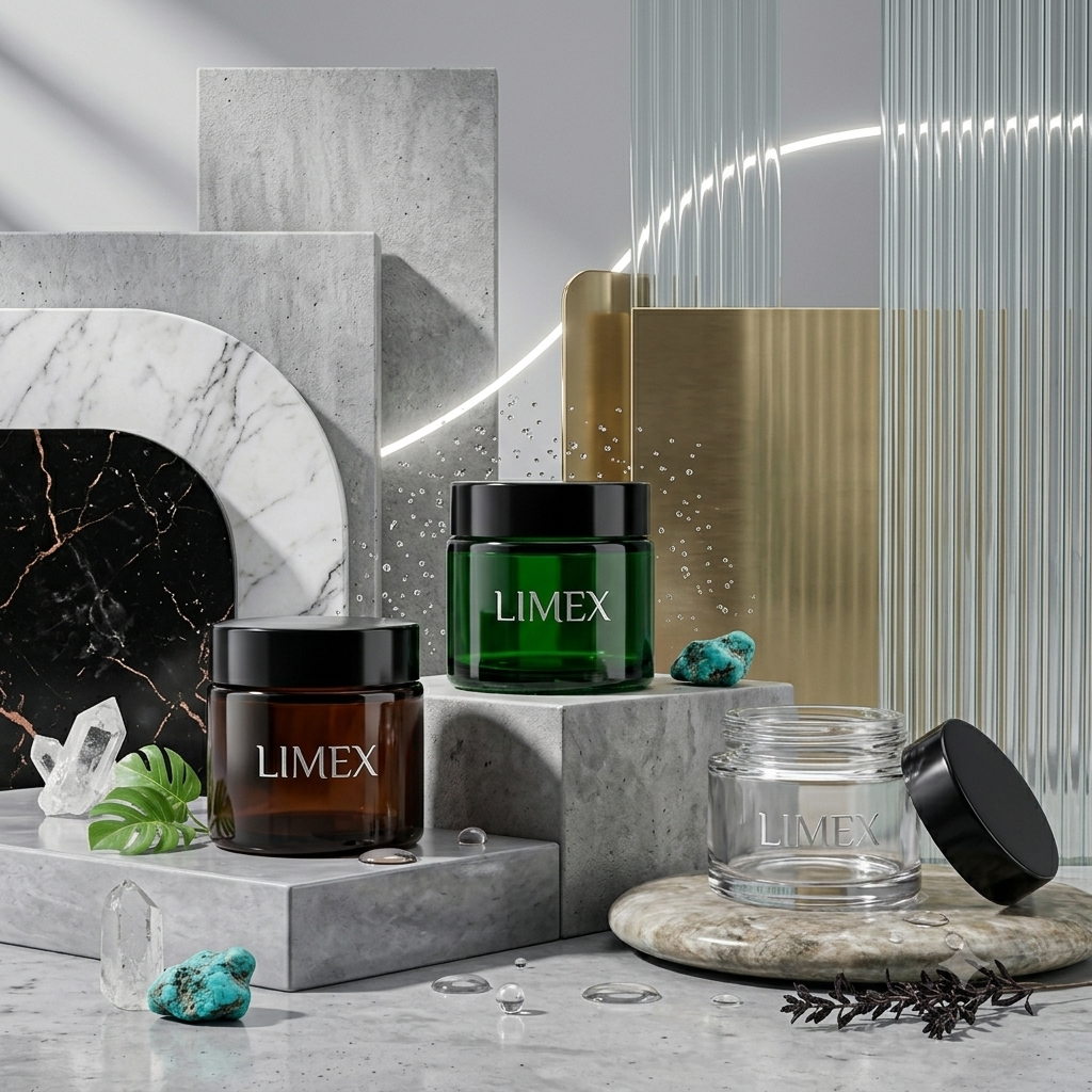  Hũ Thủy Tinh Đựng Mỹ Phẩm Nắp Đen Cao Cấp – Bao Bì Limex 