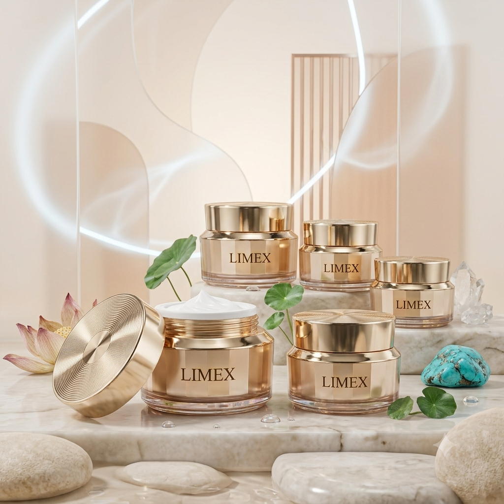  Hũ Đựng Kem Mỹ Phẩm Cao Cấp Nắp Vàng Kim Sang Trọng – Limex 