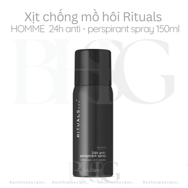 Xịt chống mồ hôi The Rituals of Homme 24h Anti-Perspirant Spray