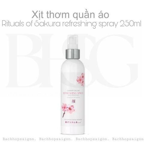 [Mới] Xịt thơm làm mới quần áo Rituals of Sakura laundry Refreshing spray 250ml