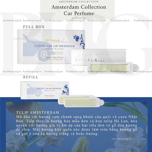 Sáp thơm ô tô The Rituals of Tulip AmsterdamCar Air freshener