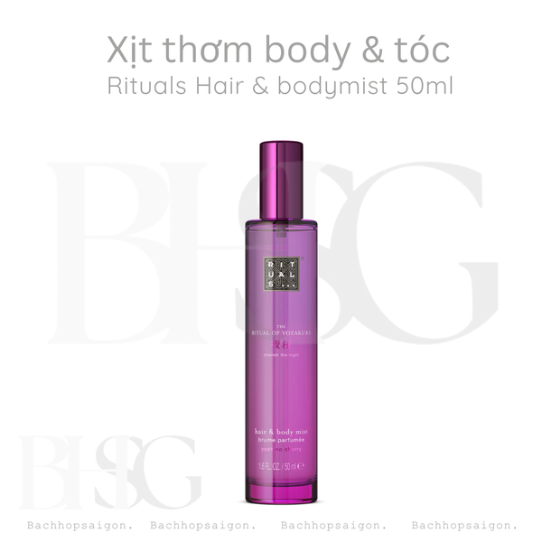 Xịt thơm tóc & cơ thể The Rituals hair and body mist Yozakura 50ml