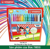 Bút lông đầu to STABILO power PW280-18 ( Hộp 18 màu)
