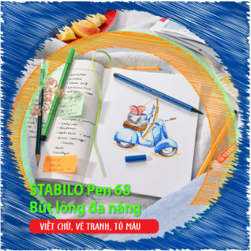 Bộ bút lông màu STABILO Pen 68 1.0mm (20 màu/hộp thiếc)