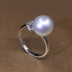 Nhẫn Bạc Đính Mặt Ngọc Trai Tự Nhiên MADAME HIEN PEARLS Cho Nữ NN153