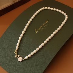 Vòng cổ Choker Mặt Cành Hoa Trà Camellia Tinh Tế MADAME HIEN PEARLS Xinh Xắn Cho Nữ CG062