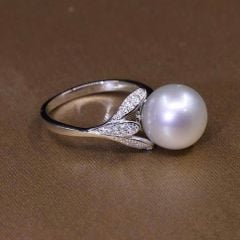 Nhẫn Bạc Đính Mặt Ngọc Trai Tự Nhiên MADAME HIEN PEARLS Cho Nữ NN153