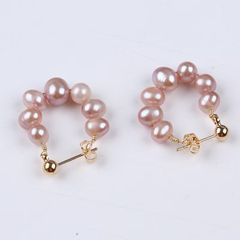 Khuyên Tai Tròn Tua Rua Bông Tai Ngọc Trai Nuôi Tự Nhiên Thời Trang Châu Âu Đơn Giản Cho Nữ BTT008