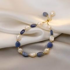 Vòng Tay Ngọc Trai Tự Nhiên Phối Đá Xanh Aventurine Hoàng Gia MADAME HIEN PEARLS VTB028