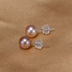 Bông Tai Bạc Ý s925 Đính 1 Hạt Ngọc Trai Tự Nhiên 4-6mm Tối Giản MADAME HIEN PEARLS Cho Nữ BTT051