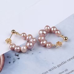 Khuyên Tai Tròn Tua Rua Bông Tai Ngọc Trai Nuôi Tự Nhiên Thời Trang Châu Âu Đơn Giản Cho Nữ BTT008