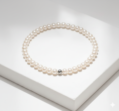 Vòng Cổ Ngọc Trai Tự Nhiên Tròn Nhí 2-3mm Khoá Bạc s925 Mặt 1 Hạt Bi Bạc - Vòng Cổ Thanh Lịch Phong Cách Hàn Quốc Cho Nữ MADAME HIEN PEARLS Cho Nữ CT077