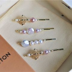 Kẹp Tóc Chạm Khắc Tinh Tế Đính Ngọc Trai Thiên Nhiên Cao Cấp Phong Cách Phương Đông MADAME HIEN PEARLS Cho Nữ PKT024