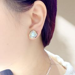 Bông Tai Ngọc Trai Tự Nhiên Mặt Hoa 3D 3 Cánh Lạ Mắt Xinh Xắn MADAME HIEN PEARLS Cho Nữ BTN301