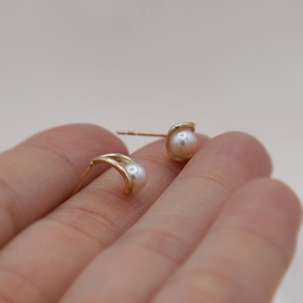 Bông Tai Ngọc Trai Tự Nhiên Đáng Yêu Nhí Đáng Yêu MADAME HIEN PEARLS BTN318