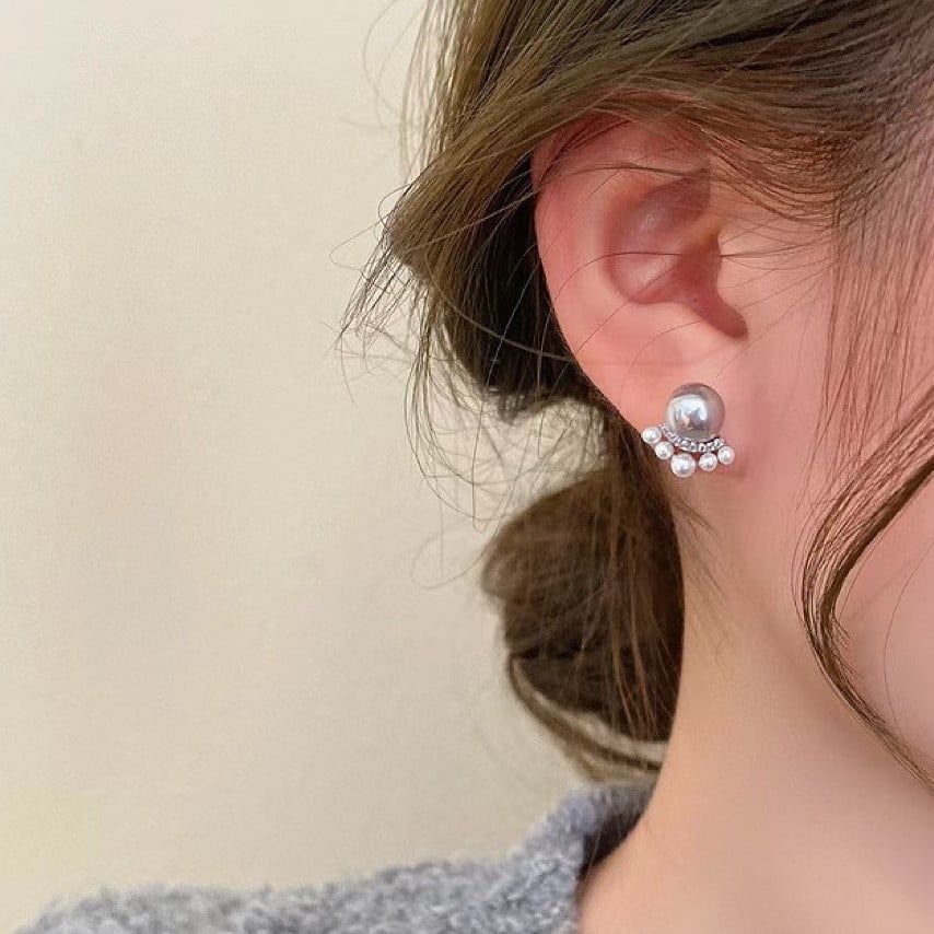 Bông Tai Ngọc Trai Tự Nhiên Chân Mèo Sang Trọng - Trang Sức Ngọc Trai Phú Quốc Giá Sỉ BTN329