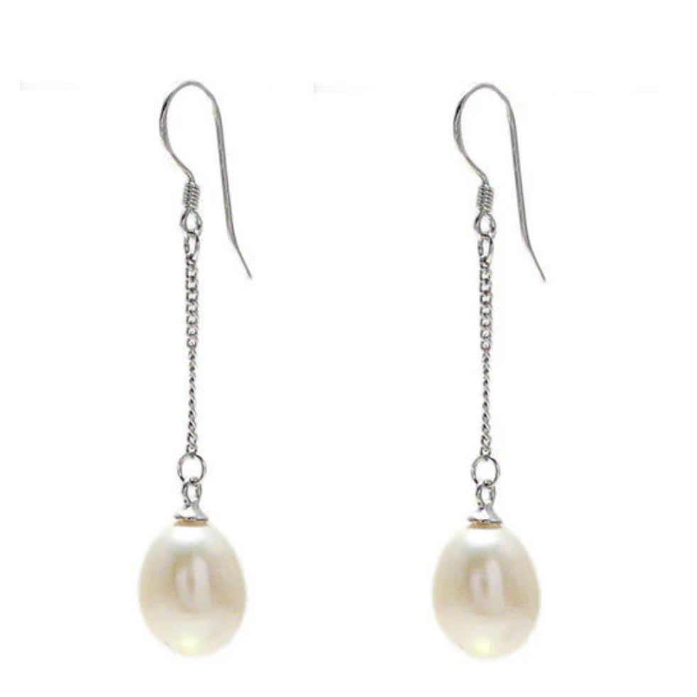 Bông Tai Bạc Móc Câu Tua Rua Dài MADAME HIEN PEARLS Hạt Ngọc Trai Giọt Nước dễ thương BTG001L