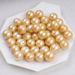 Hạt Ngọc Trai Màu Vàng Mặt Hạt Tự Nhiên 14-15mm Dùng Làm Đồ Trang Sức Thủ Công HT003V