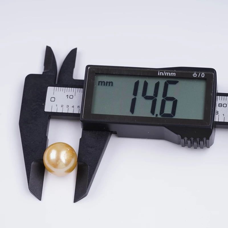 Hạt Ngọc Trai Màu Vàng Mặt Hạt Tự Nhiên 14-15mm Dùng Làm Đồ Trang Sức Thủ Công HT003V