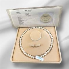 [Kèm Kiểm Định] Vòng Cổ Ngọc Trai Tự Nhiên Cao Cấp Chuẩn 8-9mm AAA+ Vòng Cổ Nước Ngọt Có Chứng Nhận Trang Sức Quý Phái MADAME HIEN PEARLS Thanh Lịch Cho Nữ CT073