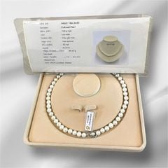 [Kèm Kiểm Định] Vòng Cổ Ngọc Trai Tự Nhiên Cao Cấp Chuẩn 8-9mm AAA+ Vòng Cổ Nước Ngọt Có Chứng Nhận Trang Sức Quý Phái MADAME HIEN PEARLS Thanh Lịch Cho Nữ CT073