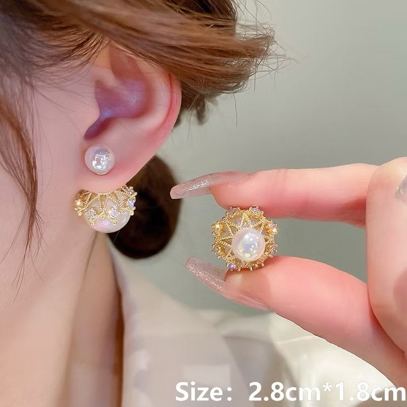 Bông Tai Ngọc Trai Nuôi Tự Nhiên Quý Phái 2 Kiểu Đeo Linh Hoạt MADAME HIEN PEARLS Cho Nữ BTN039