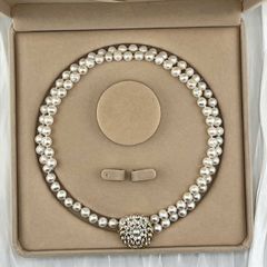 Vòng Cổ Ngọc Trai Tự Nhiên 8-9mm Dài 80cm Khoá Hoa Hướng Dương Đính Đá Long Lanh Sang Trọng MADAME HIEN PEARLS Cho Nữ CT062