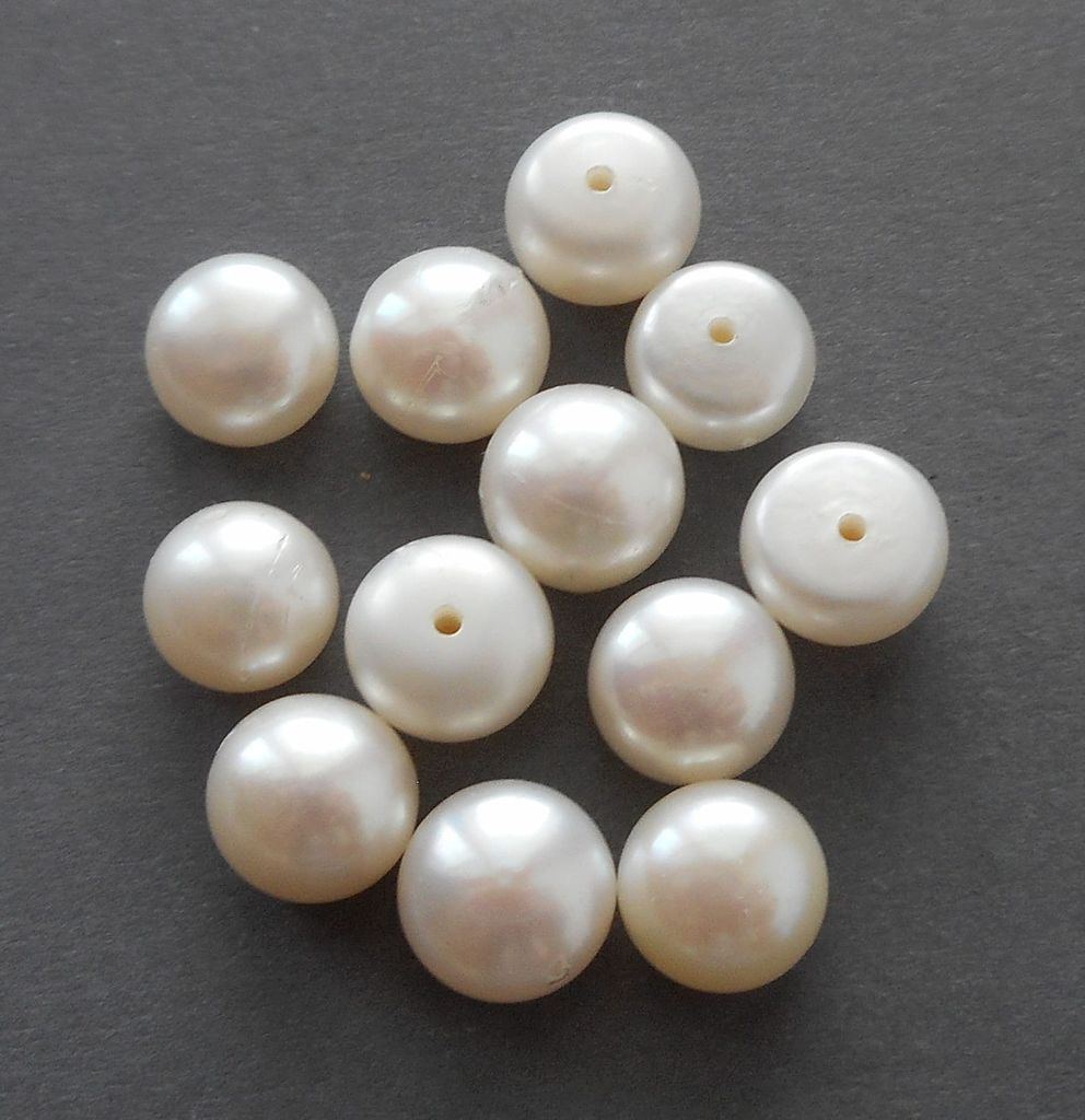 Hạt Ngọc Trai Giá Sỉ Dáng Nút Bóng Đẹp Tự Nhiên Hoàn Hảo AAA+ Nhiều Kích Thước Dùng Làm Phụ Kiện Trang Sức DIY HN002