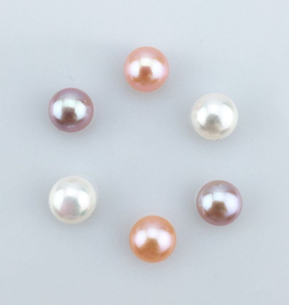 Hạt Ngọc Trai Giá Sỉ Dáng Nút Bóng Đẹp Tự Nhiên Hoàn Hảo AAA+ Nhiều Kích Thước Dùng Làm Phụ Kiện Trang Sức DIY HN002