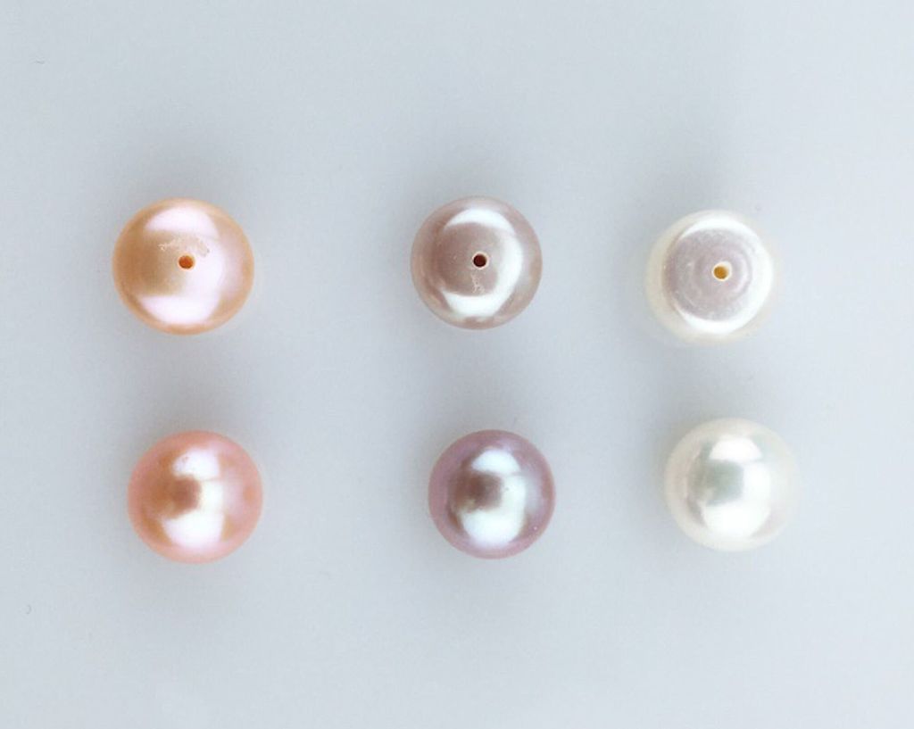 Hạt Ngọc Trai Giá Sỉ Dáng Nút Bóng Đẹp Tự Nhiên Hoàn Hảo AAA+ Nhiều Kích Thước Dùng Làm Phụ Kiện Trang Sức DIY HN002