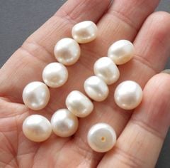 Hạt Ngọc Trai Giá Sỉ Dáng Nút Bóng Đẹp Tự Nhiên Hoàn Hảo AAA+ Nhiều Kích Thước Dùng Làm Phụ Kiện Trang Sức DIY HN002