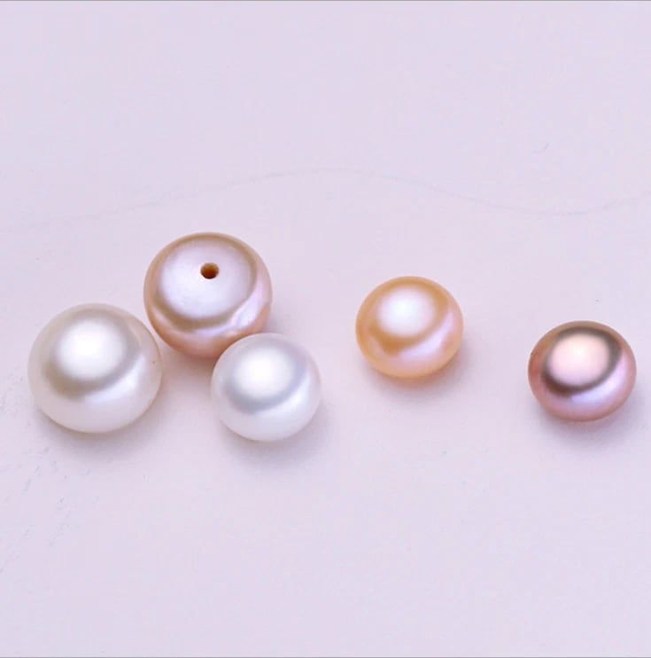 Hạt Ngọc Trai Giá Sỉ Dáng Nút Bóng Đẹp Tự Nhiên Hoàn Hảo AAA+ Nhiều Kích Thước Dùng Làm Phụ Kiện Trang Sức DIY HN002