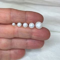 Hạt Ngọc Trai Giá Sỉ Dáng Nút Bóng Đẹp Tự Nhiên Hoàn Hảo AAA+ Nhiều Kích Thước Dùng Làm Phụ Kiện Trang Sức DIY HN002