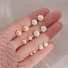 Hạt Ngọc Trai Giá Sỉ Dáng Nút Bóng Đẹp Tự Nhiên Hoàn Hảo AAA+ Nhiều Kích Thước Dùng Làm Phụ Kiện Trang Sức DIY HN002