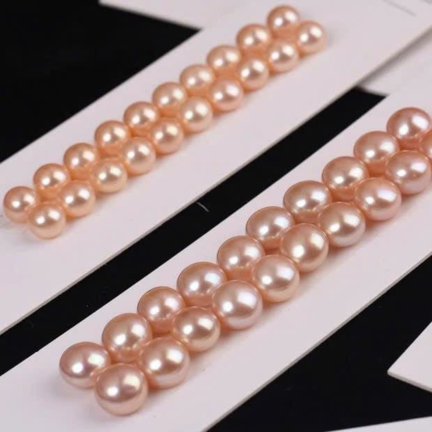 Hạt Ngọc Trai Giá Sỉ Dáng Nút Bóng Đẹp Tự Nhiên Hoàn Hảo AAA+ Nhiều Kích Thước Dùng Làm Phụ Kiện Trang Sức DIY HN002