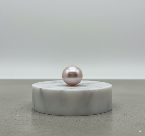 [Ngọc Màu Hiếm, Kèm Kiểm Định] Hạt Ngọc Trai Hồng Pastel Tự Nhiên 12-13mm AAAA VIP Cao Cấp MADAME HIEN PEARLS HT022