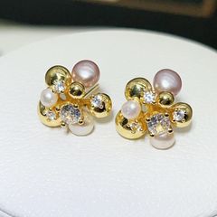 Khuyên Tai Ngọc Trai Tự Nhiên Hoa Bóng Kiểu Dáng Hiện Đại Thiết Kế Sang Trọng - Trang Sức Ngọc Trai Phú Quốc Giá Sỉ BTN325