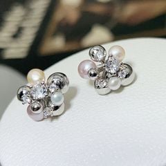 Khuyên Tai Ngọc Trai Tự Nhiên Hoa Bóng Kiểu Dáng Hiện Đại Thiết Kế Sang Trọng - Trang Sức Ngọc Trai Phú Quốc Giá Sỉ BTN325