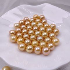 Hạt Ngọc Trai Edison Nước Ngọt Màu Vàng Champagne Ánh Kim – Viên Rời Cao Cấp Làm Phụ Kiện Trang Sức MADAME HIEN PEARLS HT021